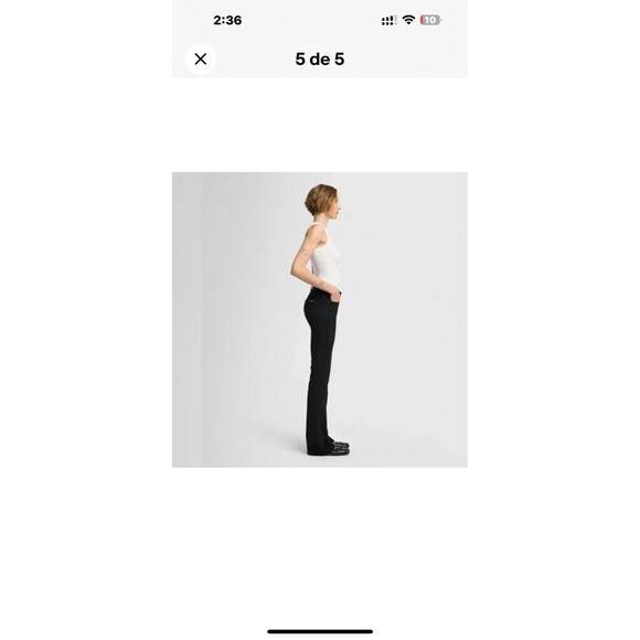 7 for all Mankind Kimmie Bootcut Black jeans Stretch Size 25 NWT - Picture 5 of 11